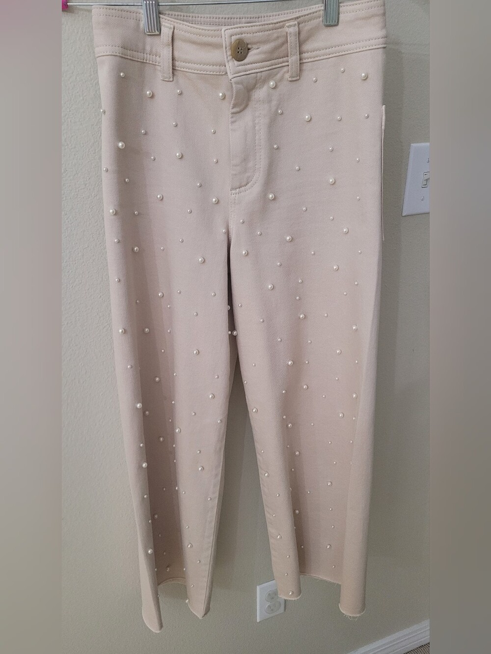 antonio melani pearl Stretch Jeans pants alexandria Cream beige. Size 2